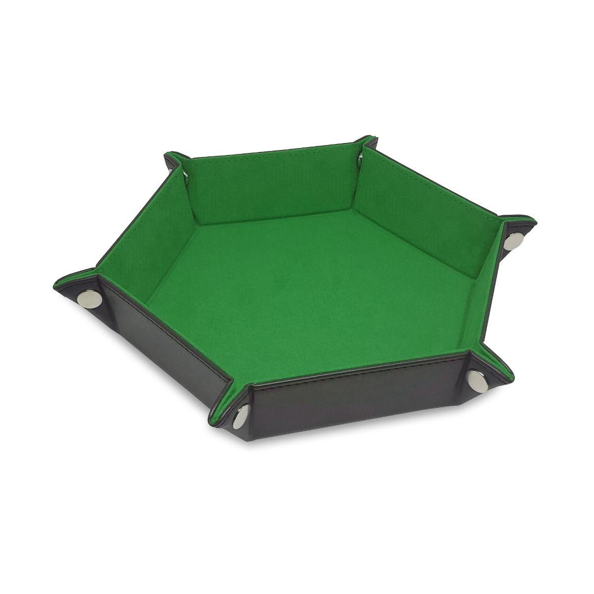 722626016660 BCW Hexagon Dice Tray -- Grass