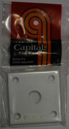 Capital Holder - Small Gold Dollar, 2x2