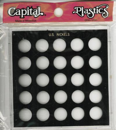 Capital Holder - U.S. Nickels (25 Holes, No Dates)