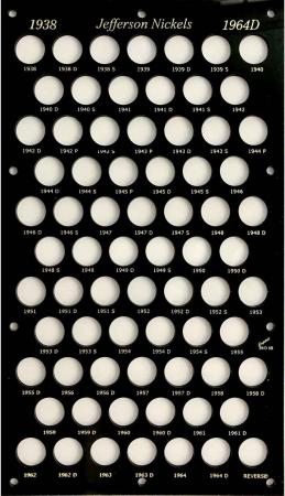 Capital Holder - Jefferson Nickels 1938-1964D