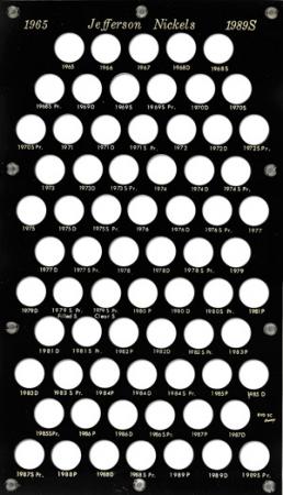 Capital Holder - Jefferson Nickels 1965-1989S