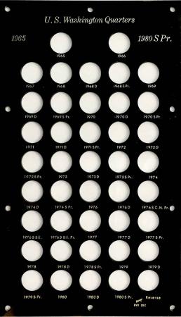 Capital Holder - Washington Quarters 1965-1980S