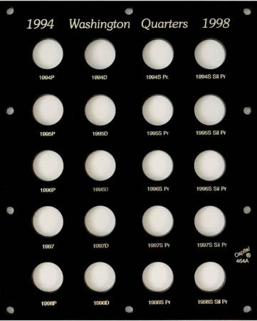 Capital Holder - Washington Quarters 1994-1998S