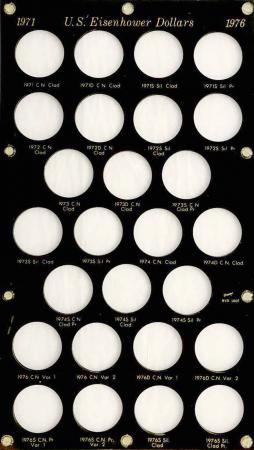 Capital Holder - Eisenhower Dollars 1971-1976S