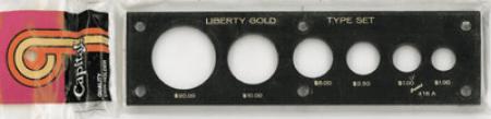 Capital Holder - Liberty Gold Type Set (20, 10, 5, 2.50, Lg $ & Sm $)