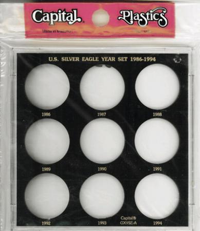 Capital Holder - Silver Eagle Year Set 1986-1994