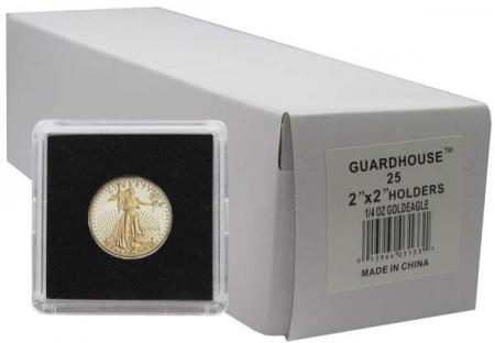 Guardhouse Tetra 2x2 Snaplocks -- 1/4 oz Gold Eagle Size -- Box of 25 -- Box of 25