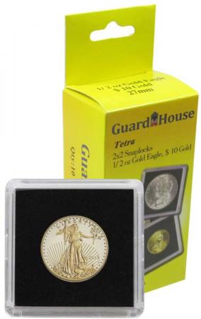 Guardhouse Tetra 2x2 Snaplocks -- 1/2 oz Gold Eagle Size -- Pack of 10