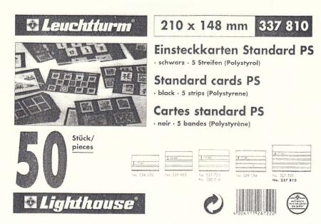 Lighthouse Cardboard Approval Cards -- 5 7/8 x 8 1/4 -- 5 Strips (no Flap)