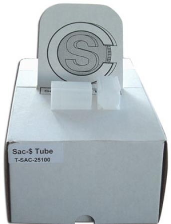 Coin Safe Square Tubes, Small Dollar Size