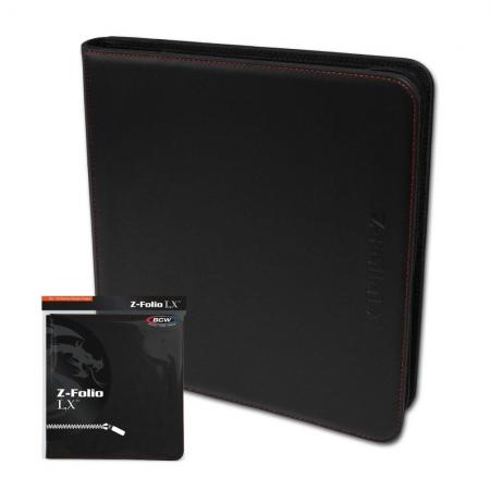 BCW Trading/Gaming Card 12-Pocket Z-Folio LX Album -- Black