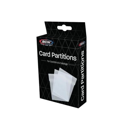 BCW Collectible Card Bin Partitions -- Clear