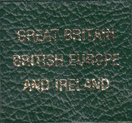 Scott Specialty Series Green Binder Label: Great Britain British Europe and Ireland