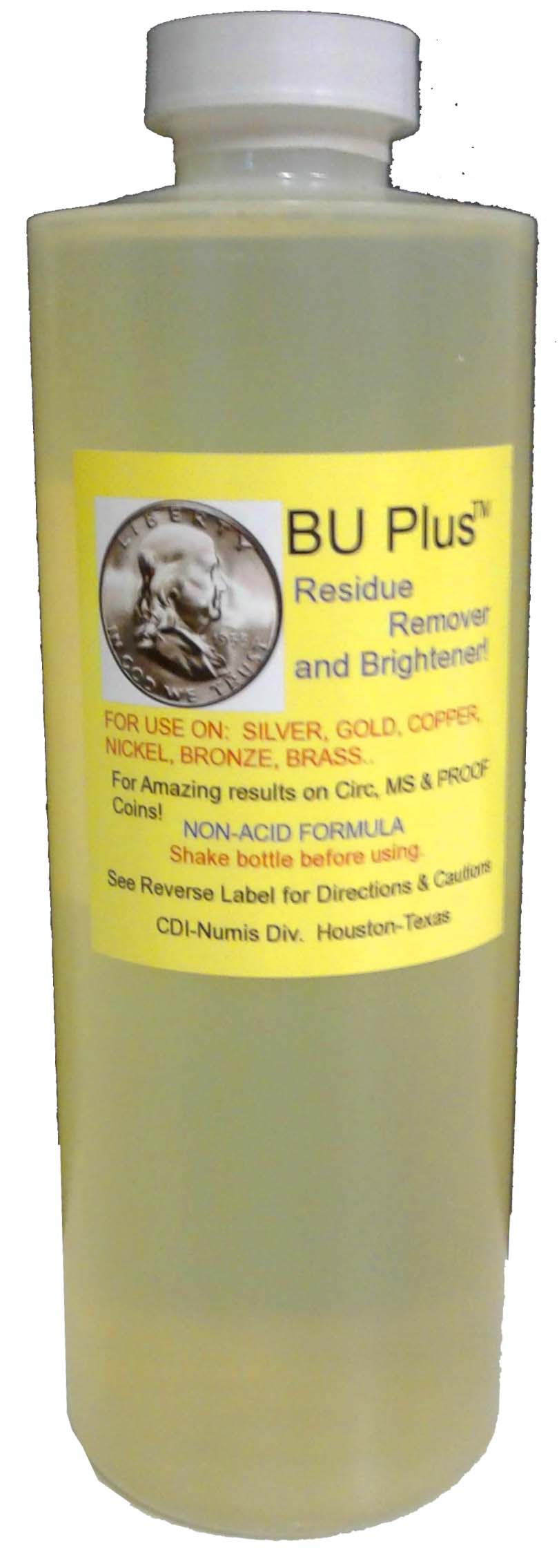 Coin Cleaning Duo - One BU Plus Coin and Relic Residue Remover and  Brightener 4 oz. Bottle and One Conserv Safe Coin Cleaning Solvent