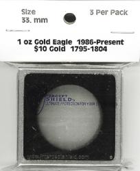 Intercept Shield 2X2 Holders 33mm ($10 Gold, 1 oz AGE/APE)